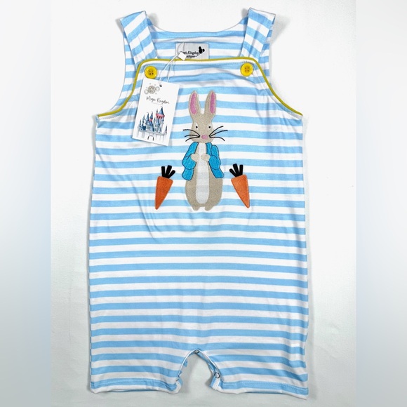 Magic Kingdom Boutique Other - NWT MAGIC KINGDOM BOUTIQUE Toddler Peter‎ Rabbit Striped Romper Playsuit Size 3T